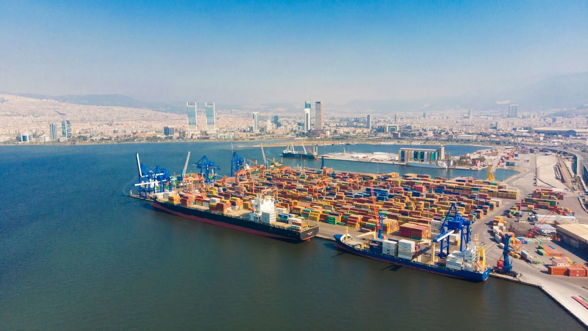 Merchant vessel alongside a commercial quay in the North Africa region